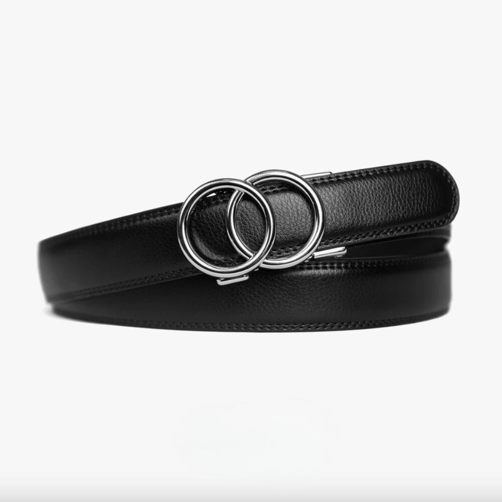 Bella Belt | Silver - Black
